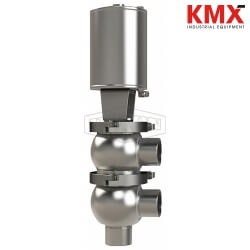 SSV Series Single Seat Valve, Divert F Body, Weld, Double Acting Actuator (Air-To-Air) D04A10B3PV
