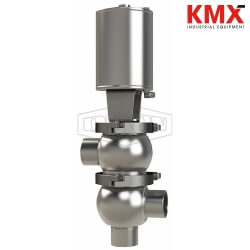 SSV Series Single Seat Valve, Divert LL Body, Weld, Double Acting Actuator (Air-To-Air) D05A30B3EE
