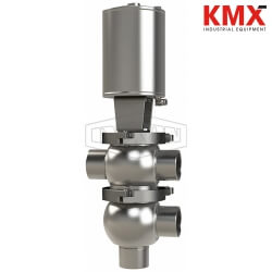 SSV Series Single Seat Valve, Divert TL Body, Weld, Double Acting Actuator (Air-To-Air) D06A20B3PV
