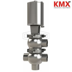 SSV Series Single Seat Valve, Divert LT Body, Weld, Double Acting Actuator (Air-To-Air) D07A10B3PE