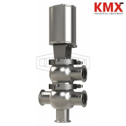SSV Series Single Seat Valve, Divert LT Body, Clamp, Double Acting Actuator (Air-To-Air) D07A10C3EE