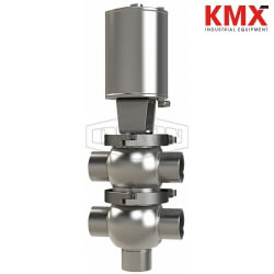 SSV Series Single Seat Valve, Divert TT Body, Weld, Spring Return Actuator (Air-To-Lower) D08A25B2PV