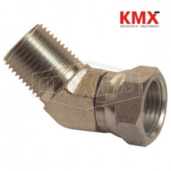 45° Male NPTF x Female NPSM Swivel Nut Elbow 1503-6-6