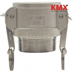 Global Cam & Groove Type B Coupler x Male NPT G100-B-SS