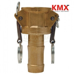 Global Cam & Groove Type C Coupler x Hose Shank G150-C-BR