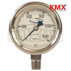 Stainless Liquid Filled Gauge Lower Mount GLSS1000