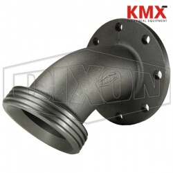 One-Piece Flange x Female Hammer Union 45° Elbow Adapter HUF206400FLG-45