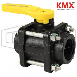 Polypropylene 4-Bolt Ball Valve PVFP150