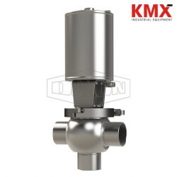 SSV Series Single Seat Valve, Shut-Off T Body, Weld, Double Acting Actuator (Air-To-Air) S02A10B3EV