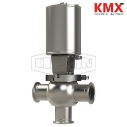 SSV Series Single Seat Valve, Shut-Off T Body, Clamp, Double Acting Actuator (Air-To-Air) S02A10C3PE