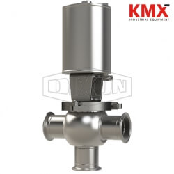 SSV Series Single Seat Valve, Shut-Off T Body, Clamp, Spring Return Actuator (Air-To-Raise) S02A25C1EV