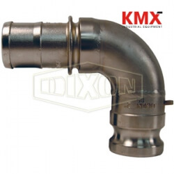 Cam & Groove 90° Type E Adapter x Hose Shank Elbow 200E-90SS
