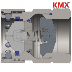 DQC V-Series Snap-Tite H/IH Interchange Valved Female Coupler 10VBF10