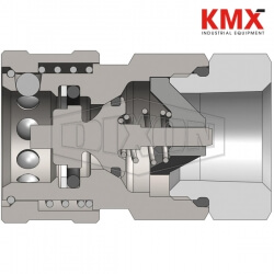 DQC V-Series Snap-Tite H/IH Interchange Valved Female Coupler 2VBF2-SS