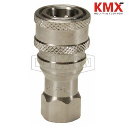 DQC H-Series ISO-B Poppet Valve Female Threaded Coupler 4HBF4-S