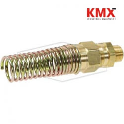Air Brake Rubber Hose Male Connector with Spring Guard 68RBSG-0608