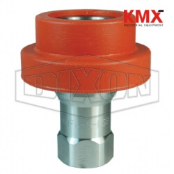 DQC H-Series ISO-B Food Grade Silicone Flanged Female Threaded Coupler D-4HF4-SS-FSB