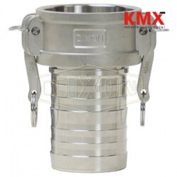 Global Crimp Style Cam & Groove Type C coupler x hose shank G400-C-ALCR