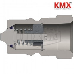 DQC H-Series ISO-B Female Plug H2BF2-B