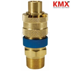 Dix-Lock® N-Series Interchange Male Head x Male Threaded Safety-Lock End Plug N4M6-B-LS