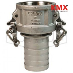 Boss-Lock Cam & Groove Notched Type C Coupler x Hose Shank RC400BLNO