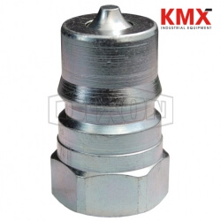 DQC H-Series ISO-B Steel Mill 'Slide Gate' Female Threaded Plug F-H4F4-HV