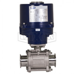 Electrically Actuated 3-Piece Sanitary Stainless Ball Valve BV2CV-250CC-EA