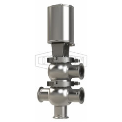SSV Series Single Seat Valve, Divert LT Body, Clamp, Spring Return Actuator (Air-To-Raise) D07A20C1EV