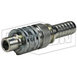 Dix-Lock® N-Series Interchange Male End x Hose Barb Safety-Lock Plug N4S6-ZLS