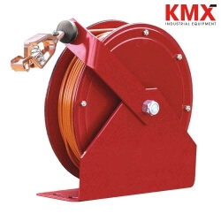 DELMACO Static Discharge Grounding Reel 100', Red and Orange coated cable FG1461A