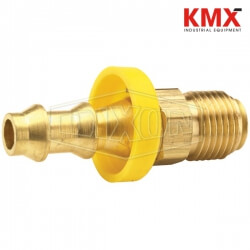 Male SAE Inverted Flare Swivel x Push-on Hose Barb 2900406C