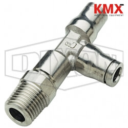 Nickel-Plated Brass Legris Push-In Male Run Tee 36035614