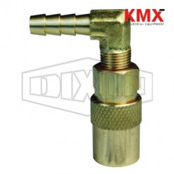 DQC CM-Series Industrial Mold Interchange Valved Coupler 90° Hose Barb 3CM9S3-B