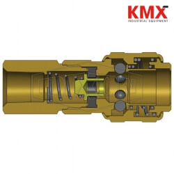 D-Series Pneumatic Automatic Female Threaded Coupler 3DBF3-B