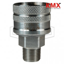 DQC T-Series Male NPTF Poppet Coupler 3TM3-SS-PV