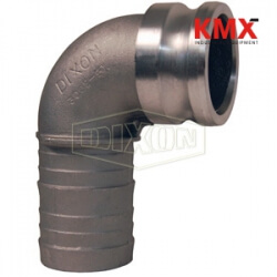 Cam & Groove 90° Type E Adapter x Hose Shank Elbow 400E-90AL