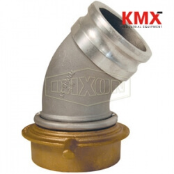 Cam & Groove 45° Adapter x Swivel Railroad Tank Car Connection Elbow 40A-45TCAL