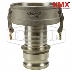 Dixon® Cam & Groove Jump Size Coupler x Adapter (Type DA) 5040-DA-SS