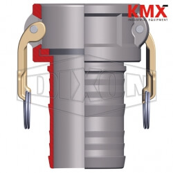 Dixon® Cam & Groove Type C Coupler x Hose Shank 125-C-BR
