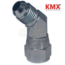 45° Male JIC 37° Flare x Female JIC 37° Swivel Elbow 6502-6