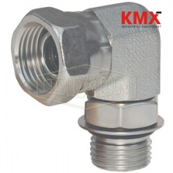 90° SAE O-ring Boss x Female NPSM Swivel Nut Elbow 6901-10-12