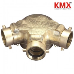 Triple Clapper Siamese Connection Bottom Outlet 90TCS6025F-NB