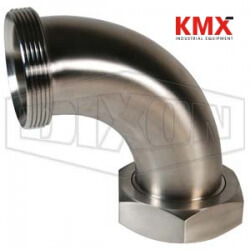 Threaded Bevel Seat x Plain Bevel Seat with Hex Nut 90° Elbow B2F-G300