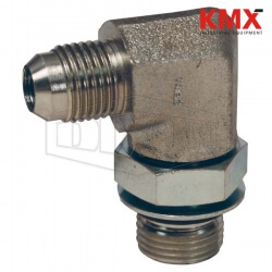 British Thread Adapter JIC Male 37° Flare x Male BSPP 90° Elbow B3801-12-12