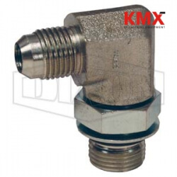 British Thread Adapter JIC Male 37° Flare x Male BSPP 90° Elbow B3801-16-16