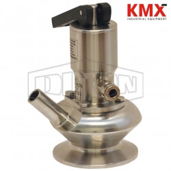 BSV Series Dixon/Rieger 3A Sample Valve, Single Port with Pneumatic Actuator with Open Lever BSVS-OC300B025