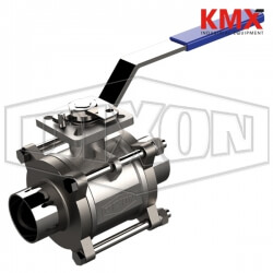 2-Way Encapsulated Sanitary 3 Piece Stainless Steel Ball Valve BV2CV-150BB-A