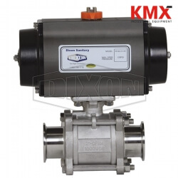 Pneumatically Actuated 3-Piece Sanitary Stainless Ball Valve BV2CV-400CC-BCC