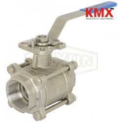 3 Piece Industrial Stainless Steel Ball Valve FNPT BV2IG-25011-A